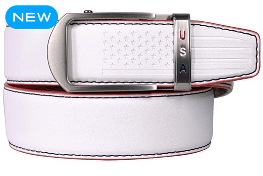 Nexbelt Heritage Anthem White USA Debossed Tip