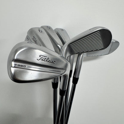 Titleist T350 4G Iron Set 5-PW, GW AMT Red Steel Stiff Right Hand - MINT