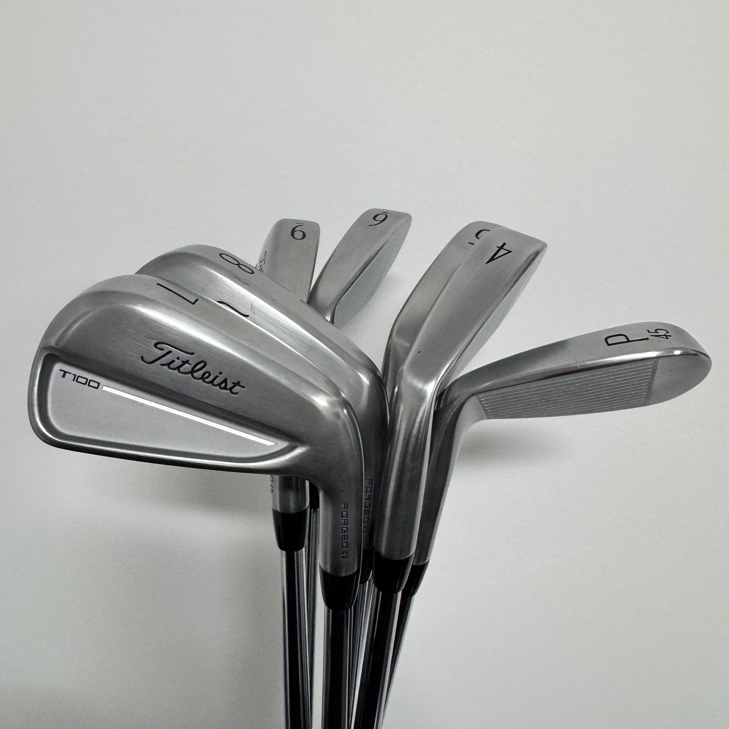 Titleist T100 4G Iron Set 4-PW AMT White Steel Stiff Right Hand - MINT