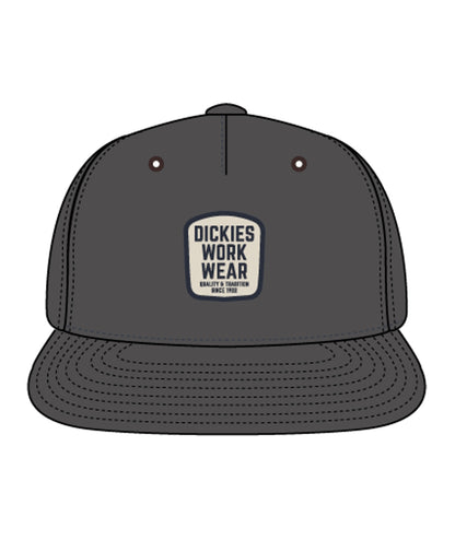 Dickies Men's Mid Crown Flat Bill Patch Hat