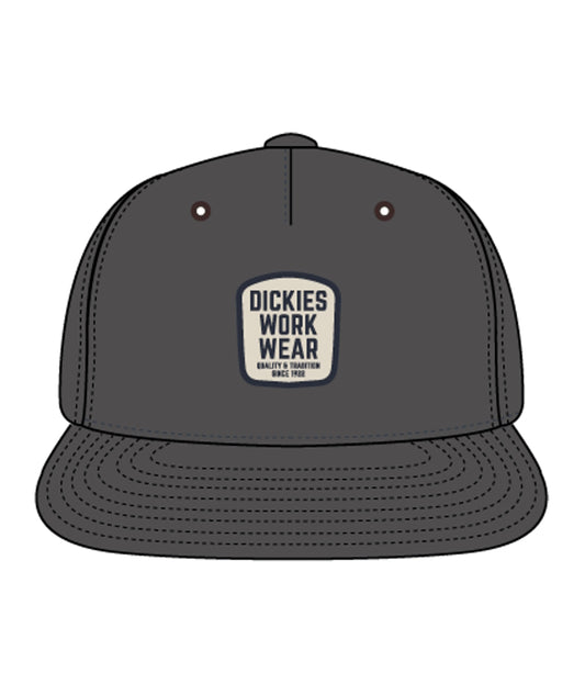 Dickies Men's Mid Crown Flat Bill Patch Hat