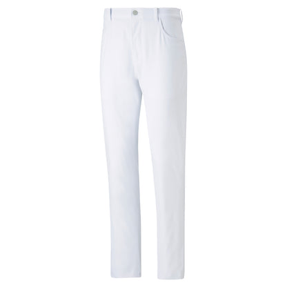 Puma Men's Dealer 5 Pocket Golf Pants - White Glow