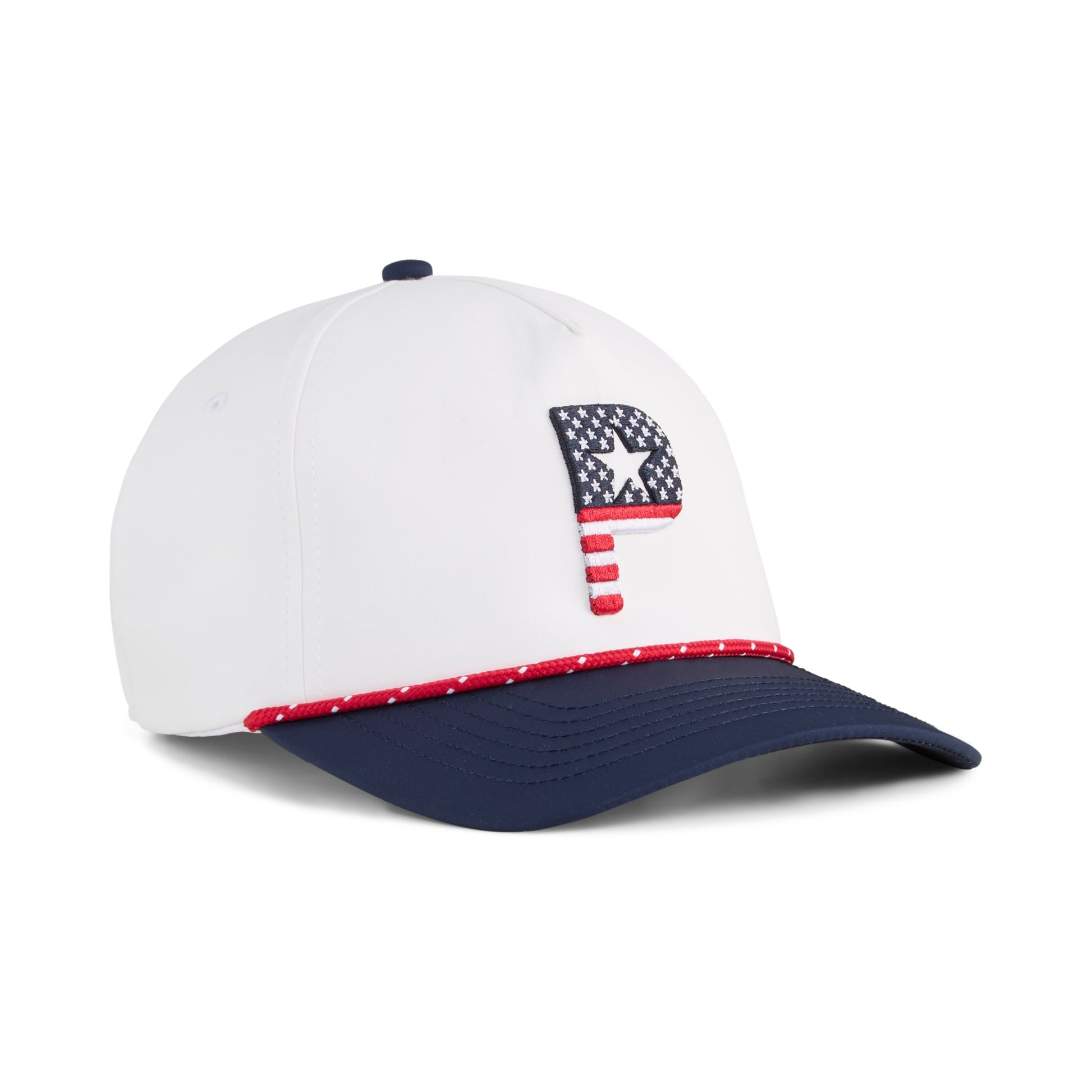 Puma Men's Pars & Stripes 5-Panel Snapback Golf Hat