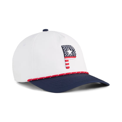 Puma Men's Pars & Stripes 5-Panel Snapback Golf Hat