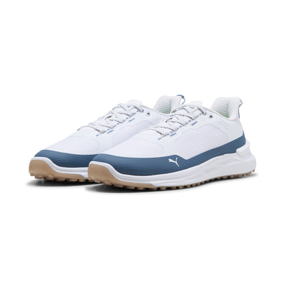 Puma Men's Ignite Elevate X Spikeless Golf Shoes - Puma White/Dark Indigo