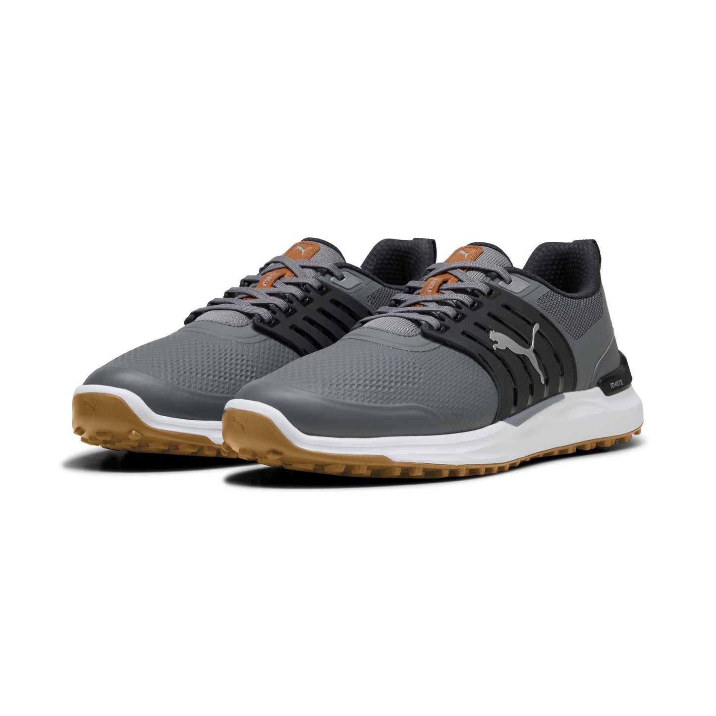 Puma Men's Ignite Elevate 2 Wide Spikeless Golf Shoes - Slate Sky/Puma Black/Green Glare