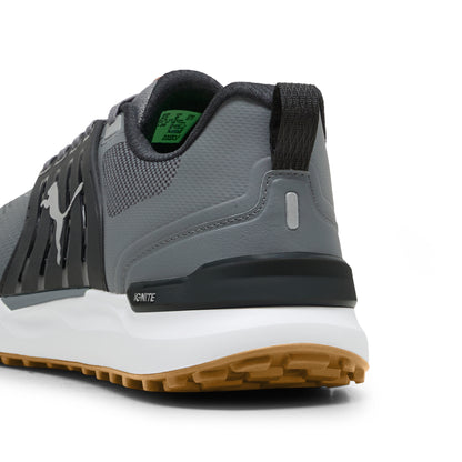 Puma Men's Ignite Elevate 2 Wide Spikeless Golf Shoes - Slate Sky/Puma Black/Green Glare