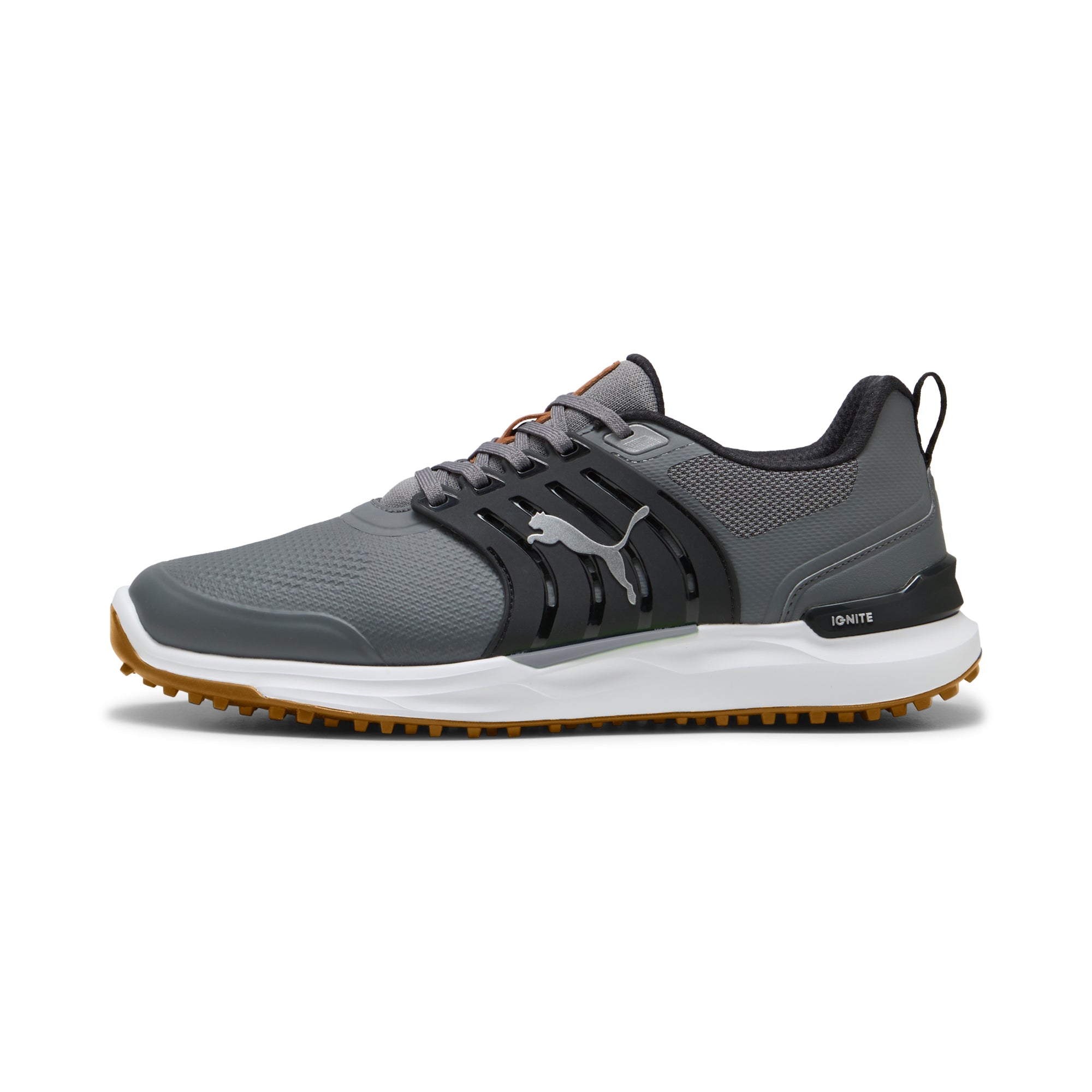 Puma Men's Ignite Elevate 2 Wide Spikeless Golf Shoes - Slate Sky/Puma Black/Green Glare