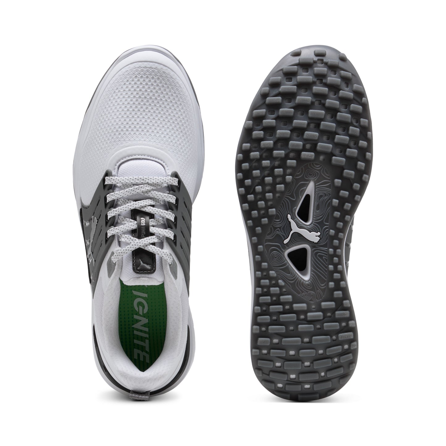 Puma Men's Ignite Elevate 2 Spikeless Golf Shoes - Puma White/Slate Sky/Puma Black