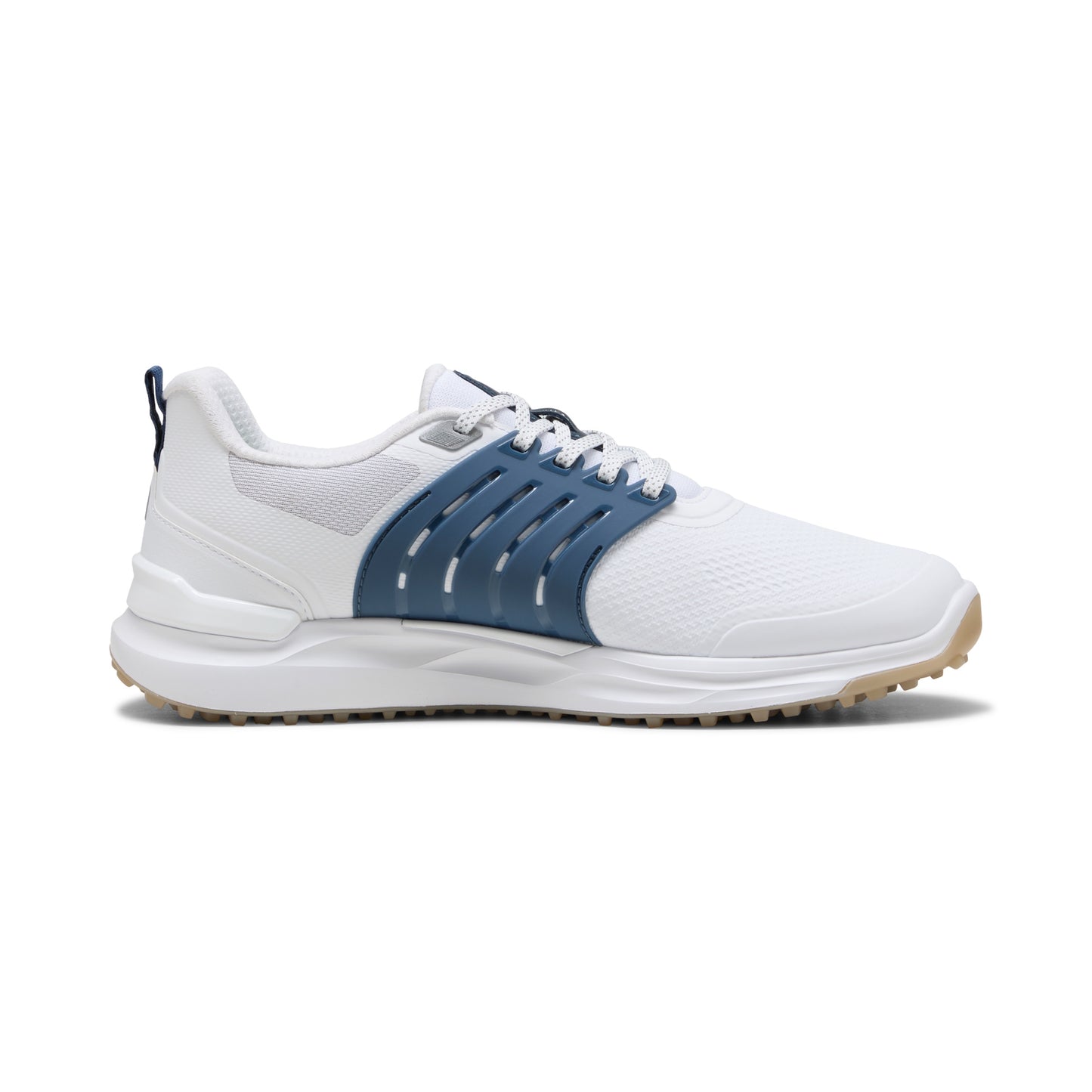 Puma Men's Ignite Elevate 2 Spikeless Golf Shoes - Puma White/Dark Indigo/Ice Coffee