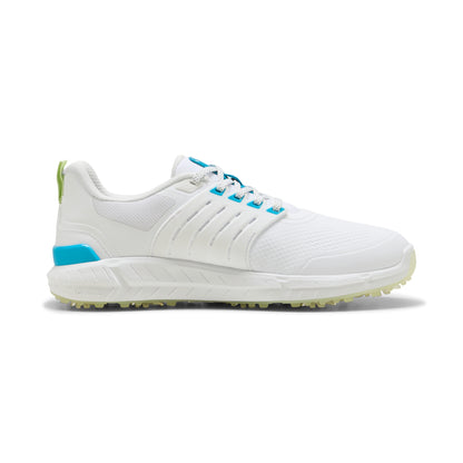 Puma Men's Ignite Elevate 2 Tour Golf Shoes - Puma White/Apple Spritz/Speed Blue