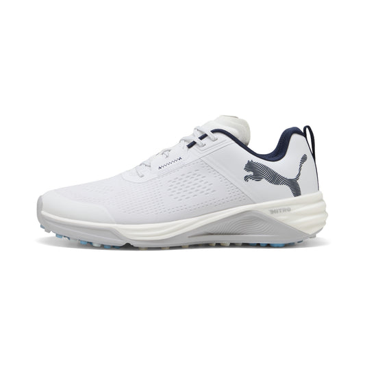 Puma Men's Shadowcat Nitro 2.0 Spikeless Golf Shoe - Puma White/Deep Navy