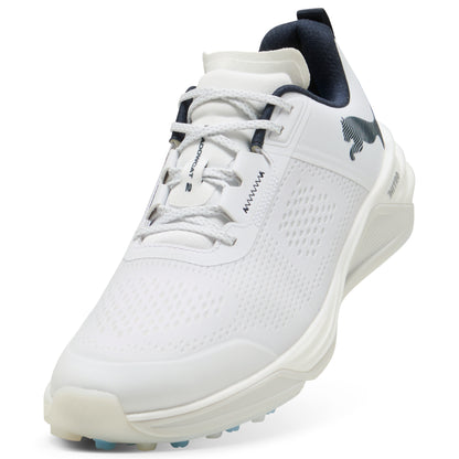 Puma Men's Shadowcat Nitro 2.0 Spikeless Golf Shoe - Puma White/Deep Navy