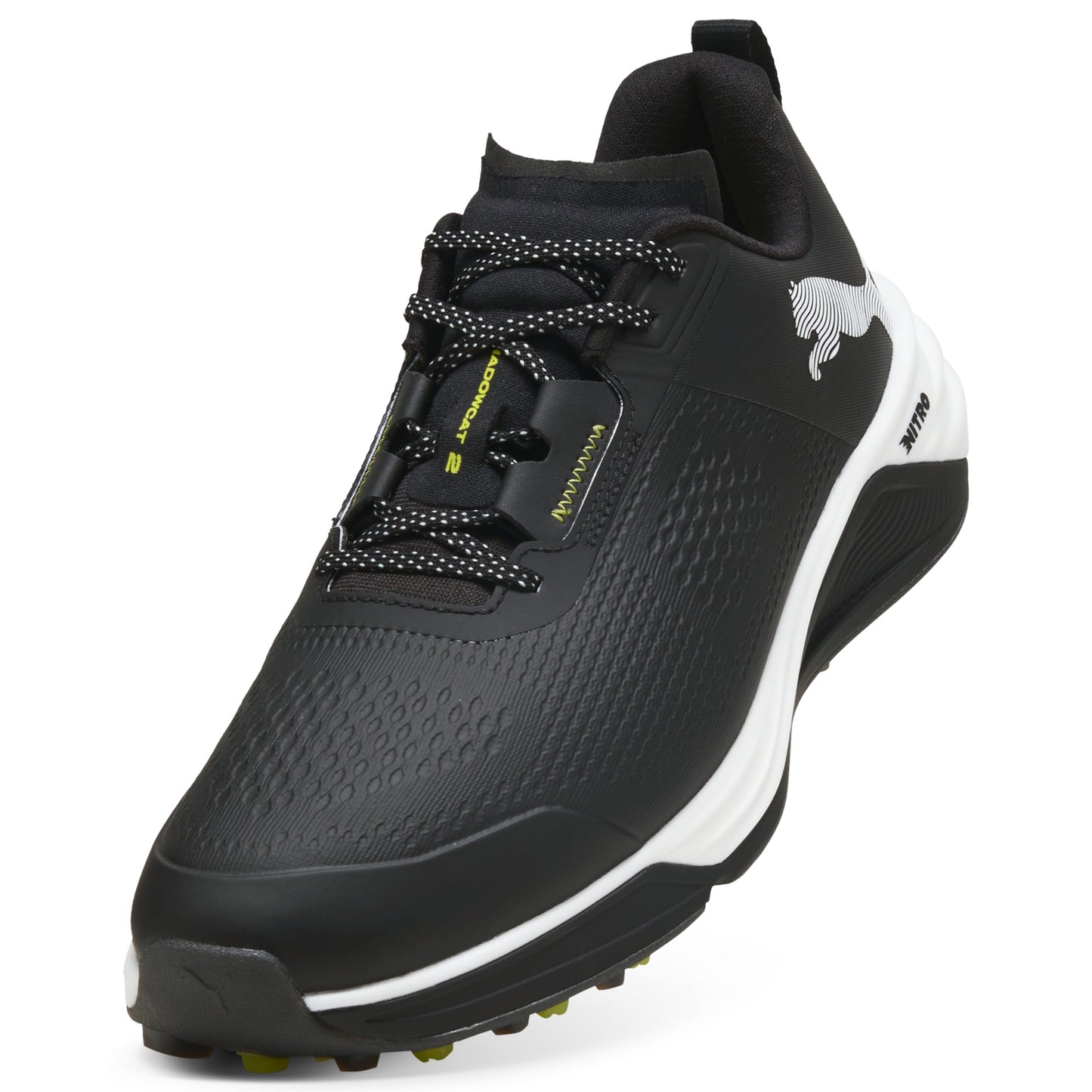 Puma Men's Shadowcat Nitro 2.0 Spikeless Golf Shoe - Puma Black/Puma White