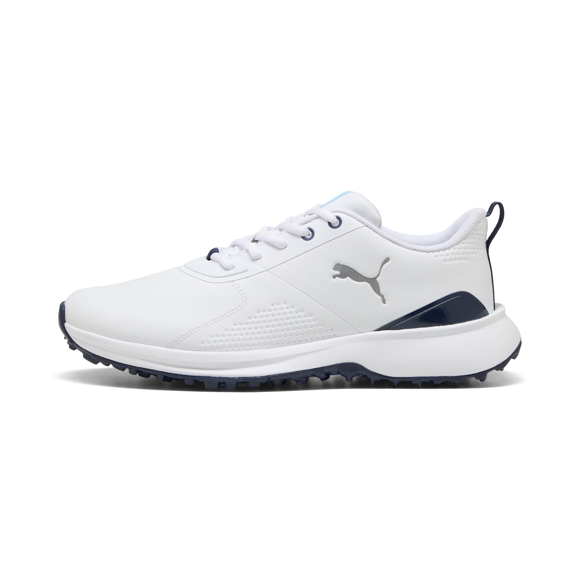Puma Men's FUSION Grip 6 EVO Spikeless Golf Shoe - Puma White/Puma Silver