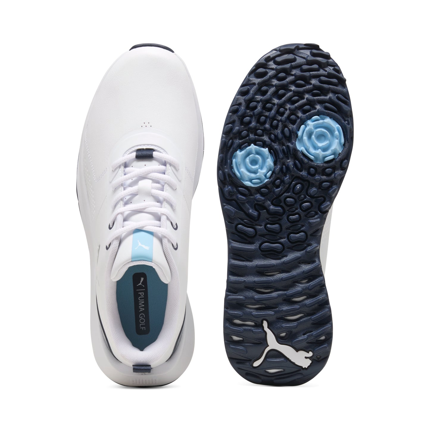 Puma Men's FUSION Grip 6 EVO Spikeless Golf Shoe - Puma White/Puma Silver