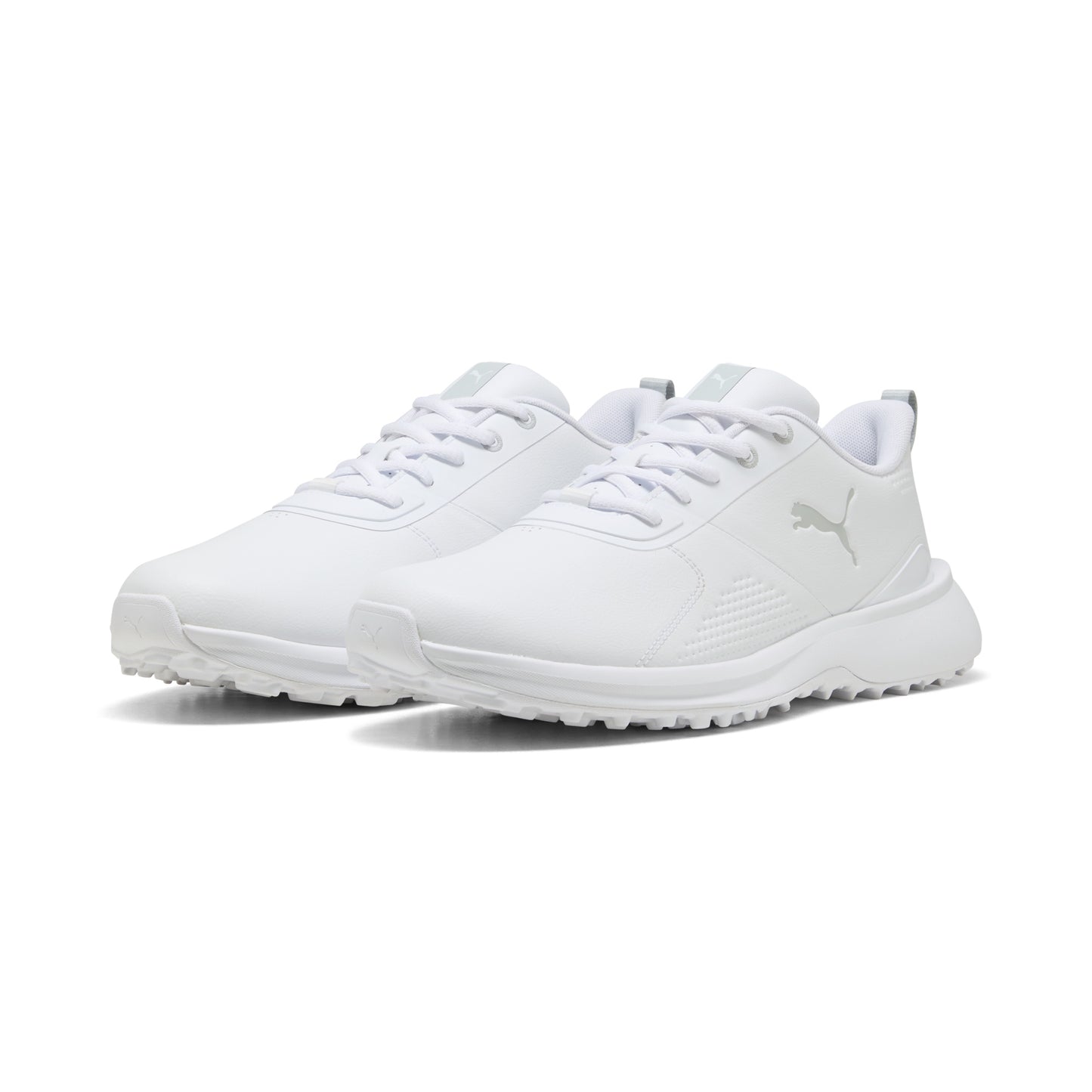 Puma Men's FUSION Grip 6 EVO Spikeless Golf Shoe - Puma White/Ash Gray