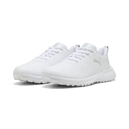 Puma Men's FUSION Grip 6 EVO Spikeless Golf Shoe - Puma White/Ash Gray