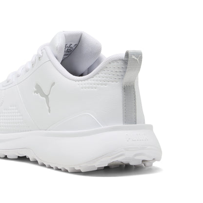 Puma Men's FUSION Grip 6 EVO Spikeless Golf Shoe - Puma White/Ash Gray