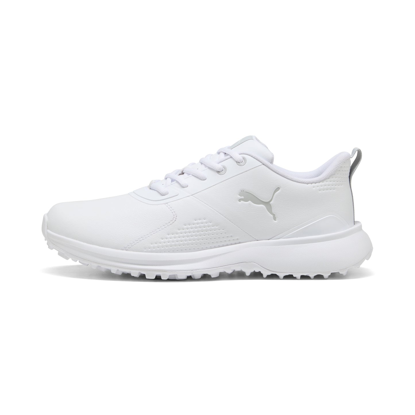 Puma Men's FUSION Grip 6 EVO Spikeless Golf Shoe - Puma White/Ash Gray