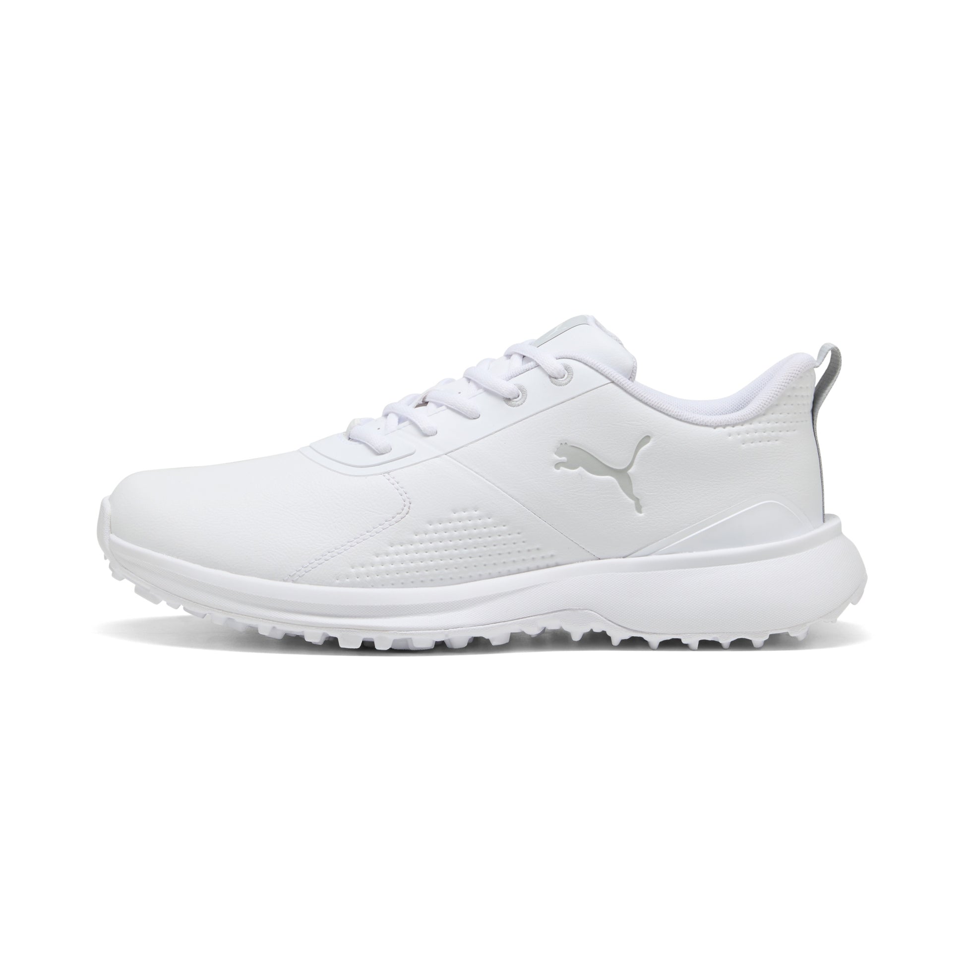 Puma Men's FUSION Grip 6 EVO Spikeless Golf Shoe - Puma White/Ash Gray