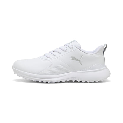 Puma Men's FUSION Grip 6 EVO Spikeless Golf Shoe - Puma White/Ash Gray