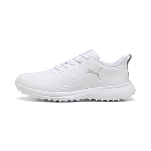 Puma Men's FUSION Grip 6 EVO Spikeless Golf Shoe - Puma White/Ash Gray
