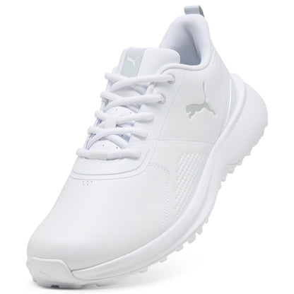 Puma Men's FUSION Grip 6 EVO Spikeless Golf Shoe - Puma White/Ash Gray
