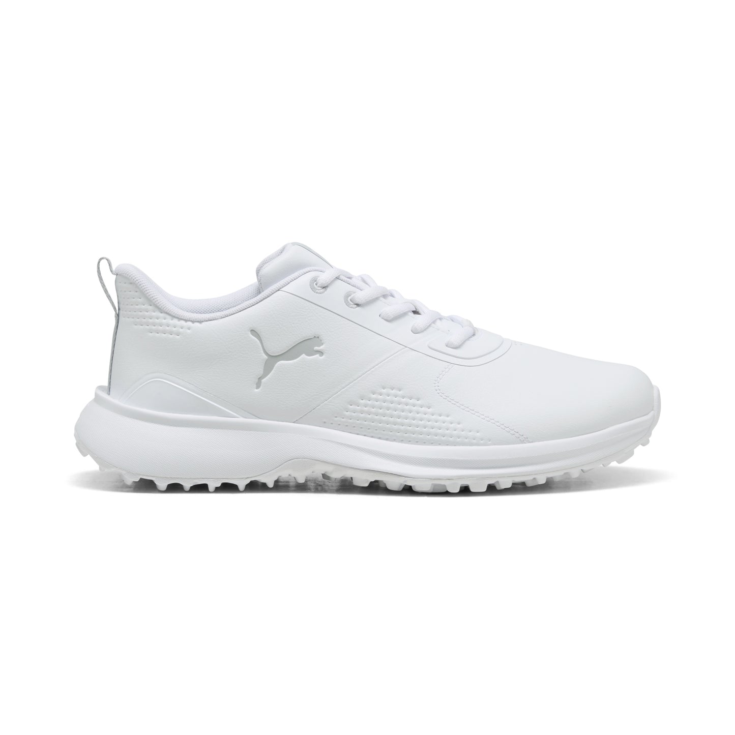 Puma Men's FUSION Grip 6 EVO Spikeless Golf Shoe - Puma White/Ash Gray