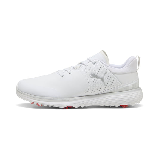 Puma Men's FUSION Grip ST Golf Shoe - Puma White/Puma Silver/Ash Gray