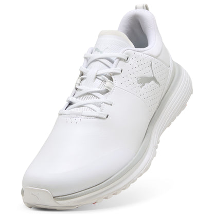 Puma Men's FUSION Grip ST Golf Shoe - Puma White/Puma Silver/Ash Gray