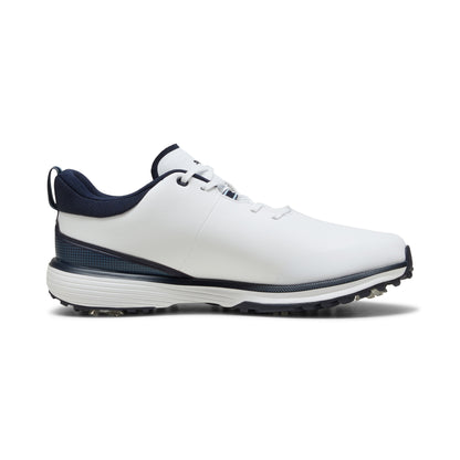Puma Men's FUSION Grip ST Golf Shoe - Puma White/Puma Silver/Navy