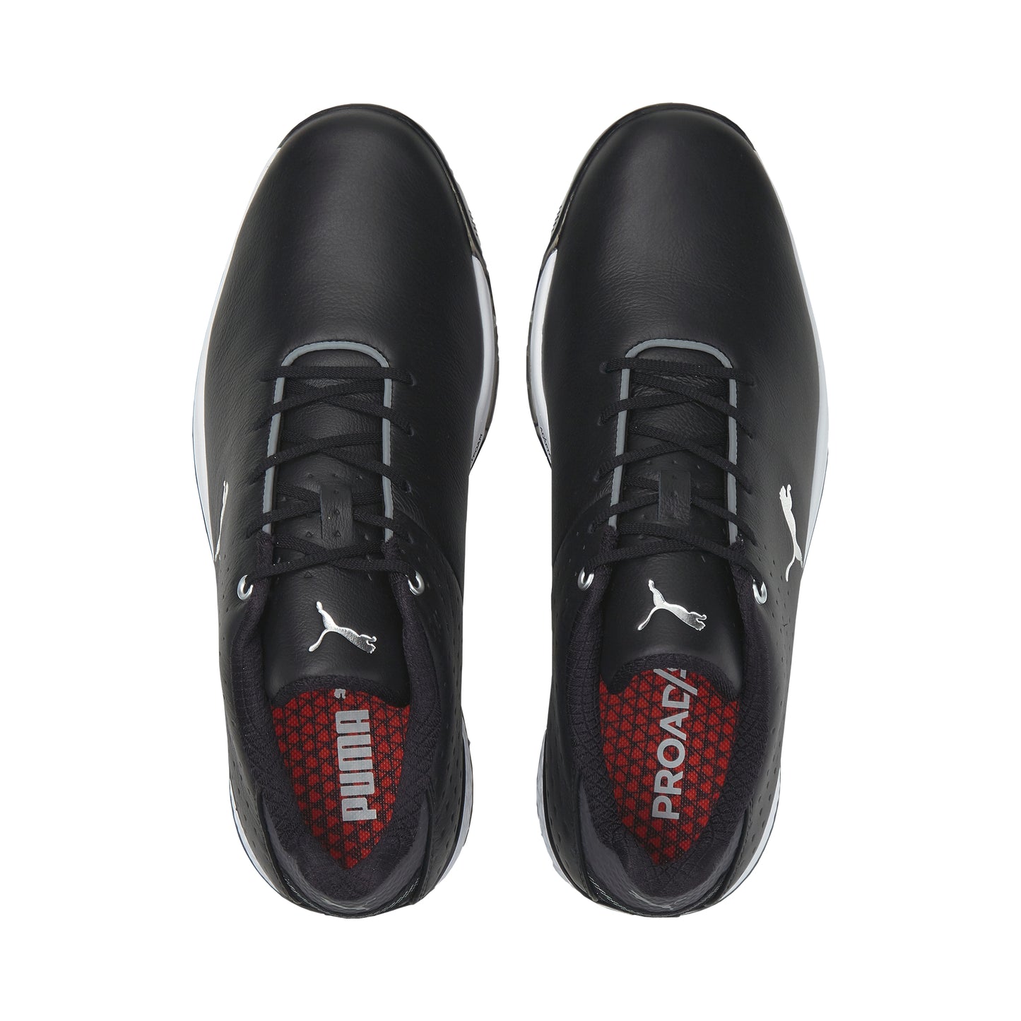Puma Men's Proadapt Alphacat Leather Golf Shoes - Black/Silver