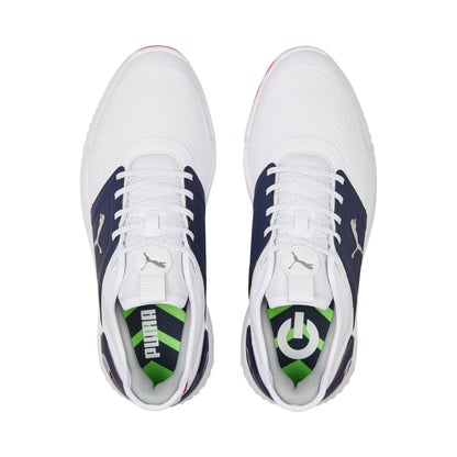 Puma Men's Ignite Elevate Spikeless Golf Shoes - White/Navy
