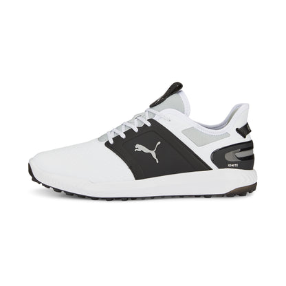 Puma Men's Ignite Elevate Spikeless Golf Shoes - White/Black