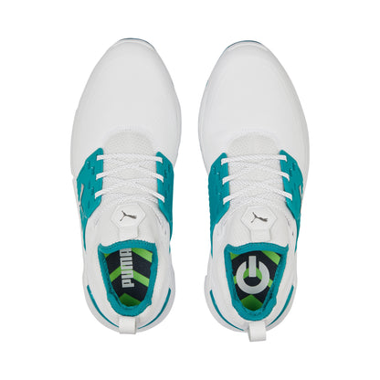Puma Men's Ignite Articulate Golf Shoes - White/Silver/Green
