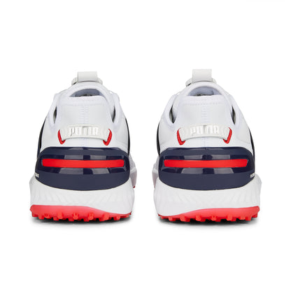 Puma Men's Ignite Elevate Disc Spikeless Golf Shoes - White/Navy