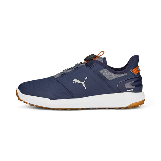 Puma Men's Ignite Elevate Disc Spikeless Golf Shoes - Navy/Silver