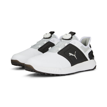 Puma Men's Ignite Elevate Disc Spikeless Golf Shoes - White/Black