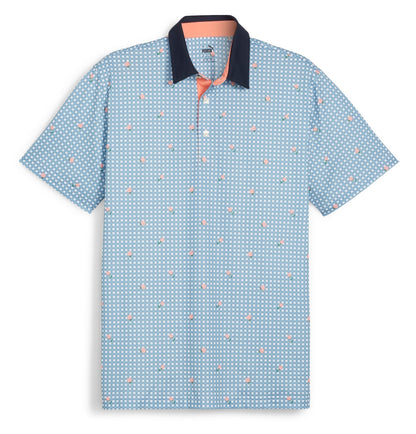 Puma Men's Pique Gingham Golf Polo