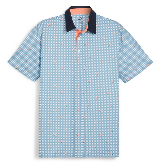 Puma Men's Pique Gingham Golf Polo