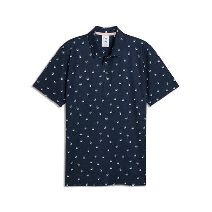 Puma Men's AP Cloudspun Lemon Polo Golf Shirt