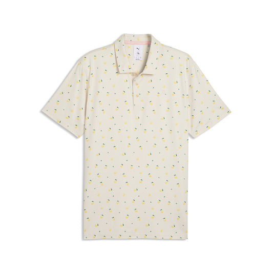 Puma Men's AP Cloudspun Lemon Polo Golf Shirt