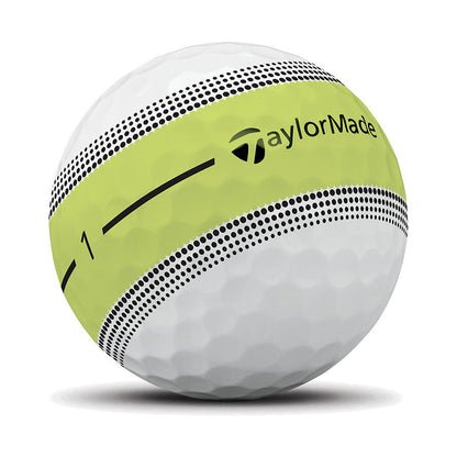 TaylorMade 2026 Tour Response Neon Yellow Stripe Golf Balls - 1 Dozen