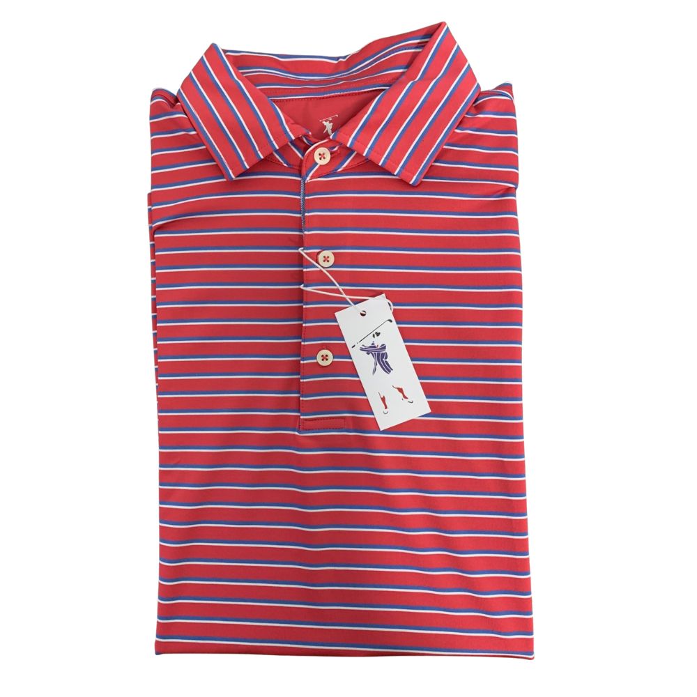 Fairway & Greene Men's USA Surf Stripe Polo