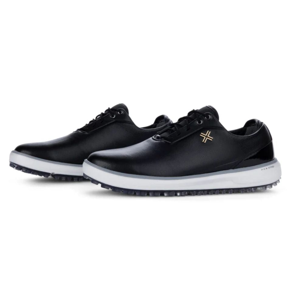 Payntr Match Day Spikeless Golf Shoes - Black/Gold