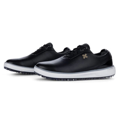 Payntr Match Day Spikeless Golf Shoes - Black/Gold
