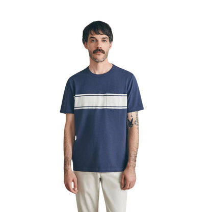 Faherty Men's Surf Stripe Sunwashed Pocket Tee