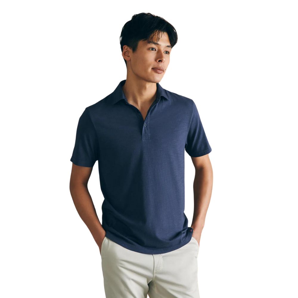 Faherty Men's Sunwashed T-Shirt Golf Polo