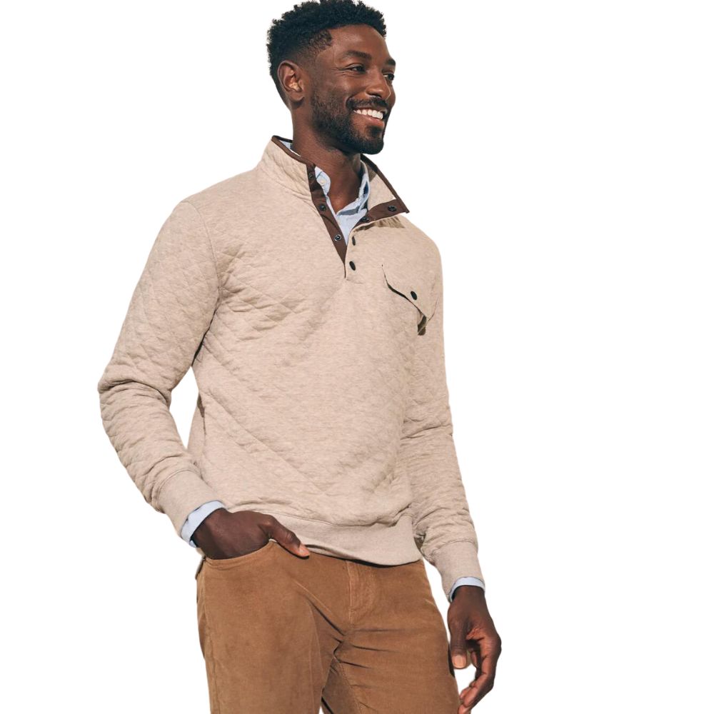 Faherty Men's Epic Quilted Fleece Pullover